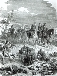 Keisari Napoleon III taistelukentällä Solferinossa, 24. kesäkuuta 1859